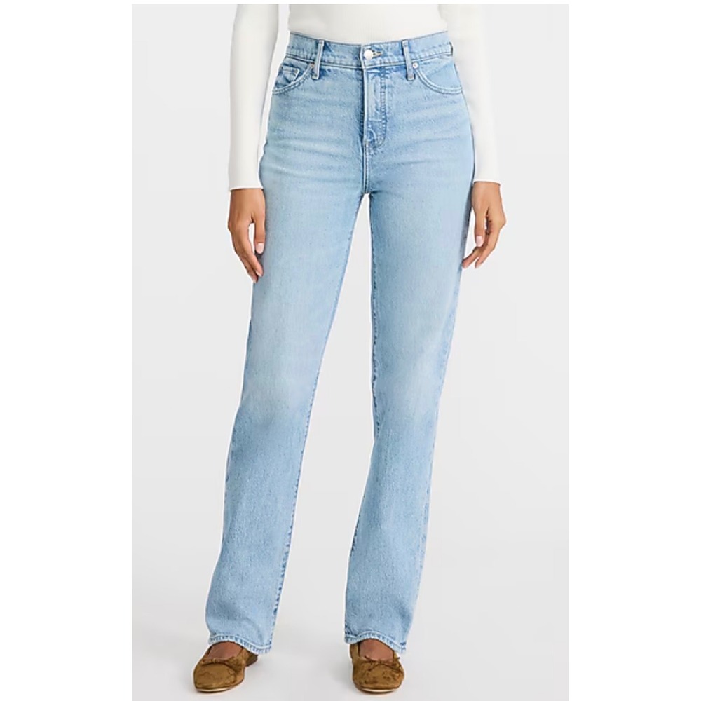 Express Modern Straight Super High Rise Jeans, Size 4R